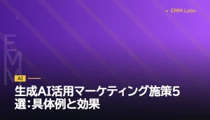 生成AI活用マーケティング施策5選：具体例と効果
