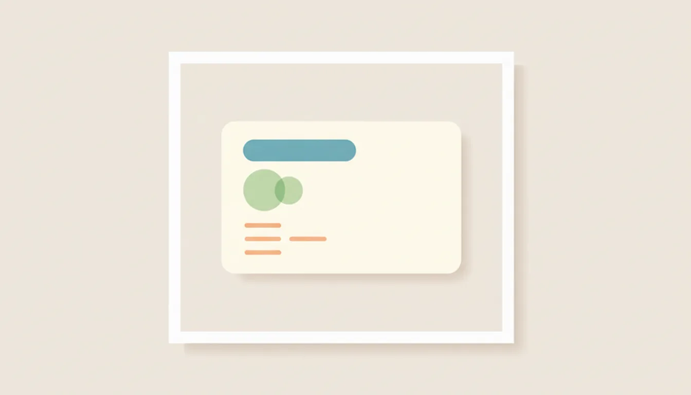 A minimalist business card mockup with clean layout, highlighting company name and contact info, flat design, soft beige